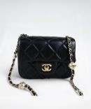 [REP 1:1] Chanel Mini Love Flap Bag 24B pearl square Black luxury Bag For Women, Women’s Bags 18cm