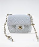 [REP 1:1] Chanel Mini Love Flap Bag 24B pearl square White luxury Bag For Women, Women’s Bags 18cm