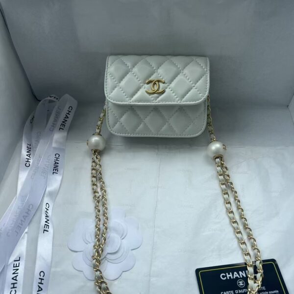 [REP 1:1] Chanel Chain Clutch Pearl White luxury Bag  For Women, Women's Bags 13cm