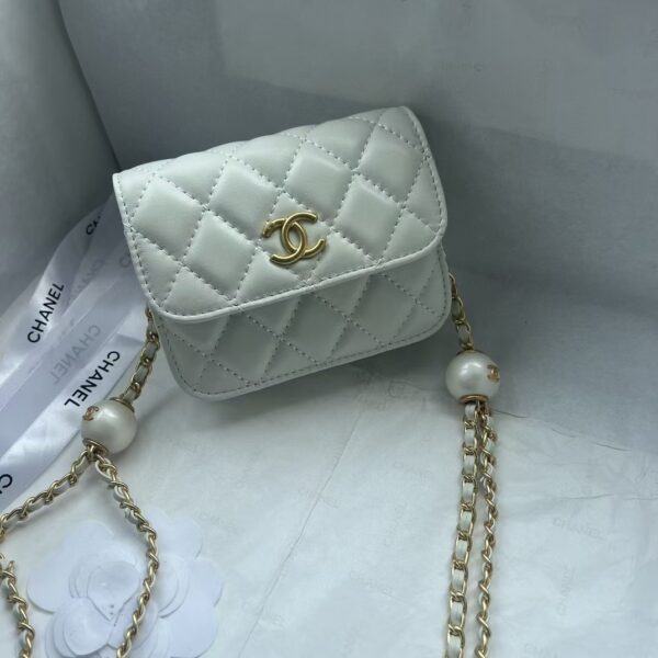 [REP 1:1] Chanel Chain Clutch Pearl White luxury Bag  For Women, Women's Bags 13cm