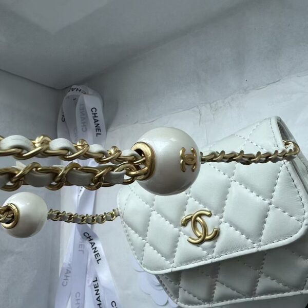 [REP 1:1] Chanel Chain Clutch Pearl White luxury Bag  For Women, Women's Bags 13cm