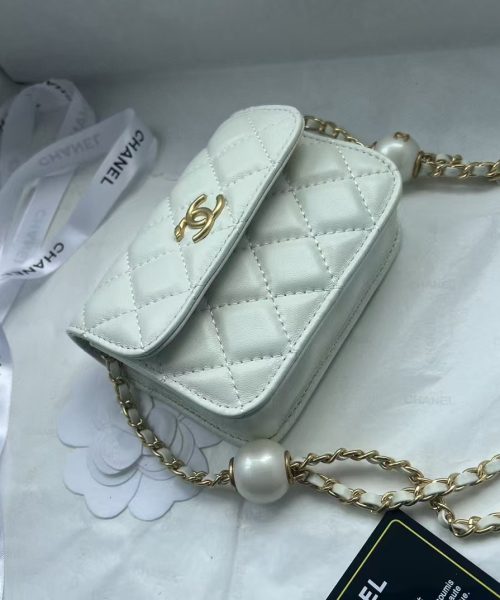 [REP 1:1] Chanel Chain Clutch Pearl White luxury Bag  For Women, Women's Bags 13cm