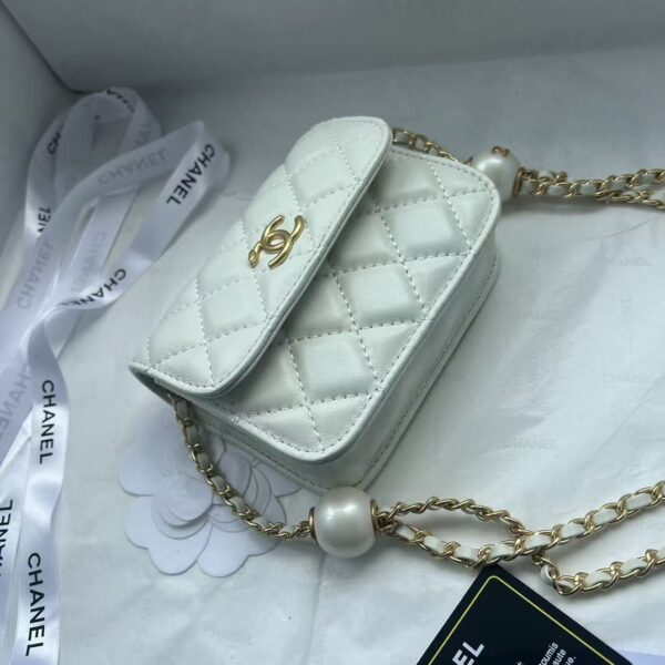 [REP 1:1] Chanel Chain Clutch Pearl White luxury Bag  For Women, Women's Bags 13cm