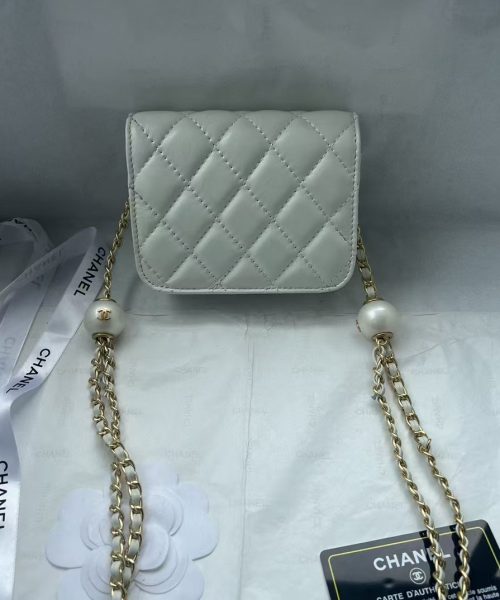 [REP 1:1] Chanel Chain Clutch Pearl White luxury Bag  For Women, Women's Bags 13cm