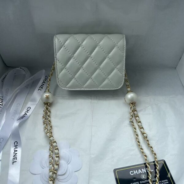 [REP 1:1] Chanel Chain Clutch Pearl White luxury Bag  For Women, Women's Bags 13cm