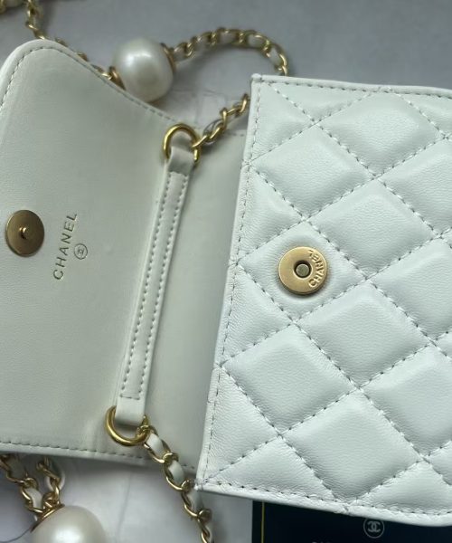 [REP 1:1] Chanel Chain Clutch Pearl White luxury Bag  For Women, Women's Bags 13cm