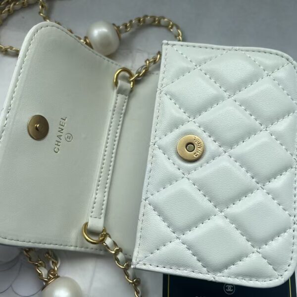 [REP 1:1] Chanel Chain Clutch Pearl White luxury Bag  For Women, Women's Bags 13cm