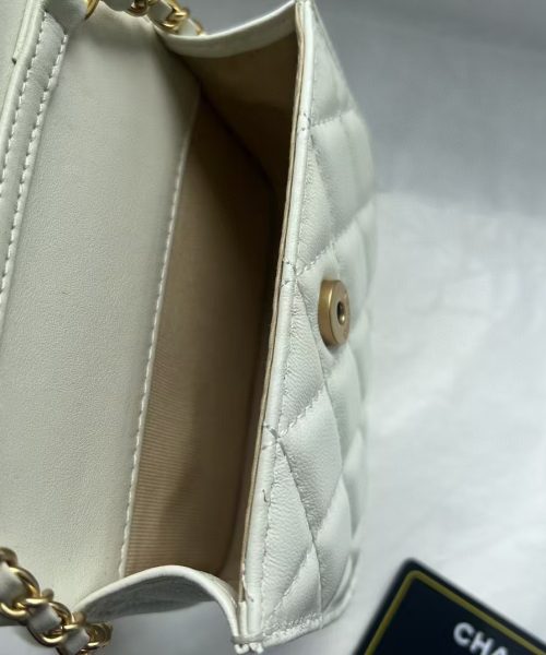 [REP 1:1] Chanel Chain Clutch Pearl White luxury Bag  For Women, Women's Bags 13cm