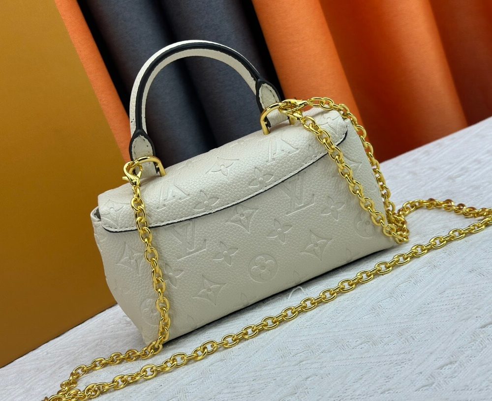 1:1 Replica Louis Vuitton LV Nano Madeleine Bicolor Monogram Empreinte Leather Luxury Bag For Women M12145  - 21cm