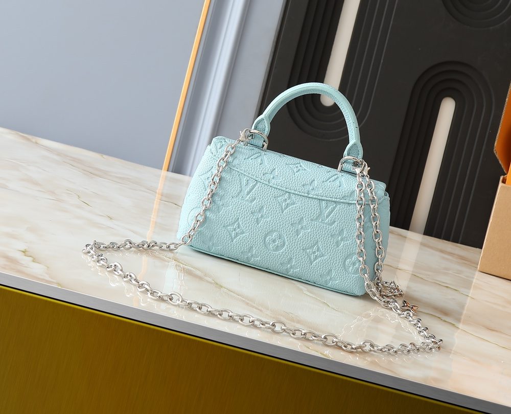 1:1 Replica Louis Vuitton LV Nano Madeleine Bicolor Monogram Empreinte Leather Luxury Bag For Women M12211  - 21cm