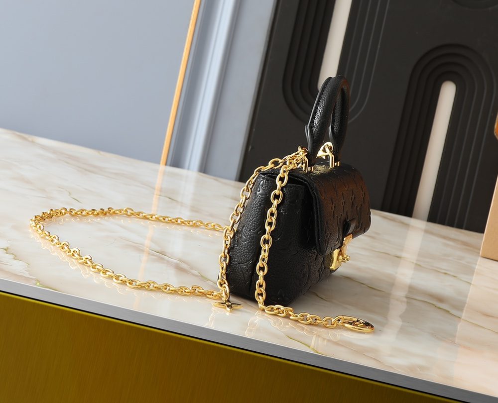 1:1 Replica Louis Vuitton LV Nano Madeleine Bicolor Monogram Empreinte Leather Luxury Bag For Women M12144  - 21cm