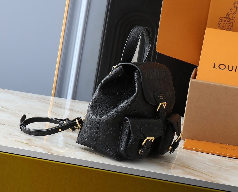 1:1 Replica Louis Vuitton LV Backup Bicolor Monogram Empreinte Leather Luxury Bag For Women M47072 - 22cm