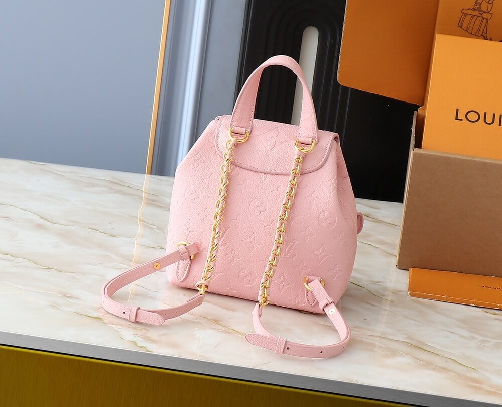 1:1 Replica Louis Vuitton LV Backup Bicolor Monogram Empreinte Leather Luxury Bag For Women M47074 - 22cm