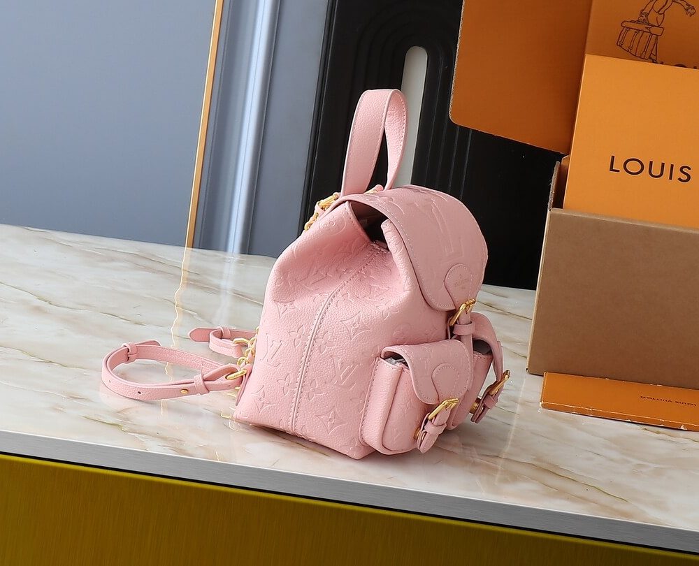 1:1 Replica Louis Vuitton LV Backup Bicolor Monogram Empreinte Leather Luxury Bag For Women M47074 - 22cm