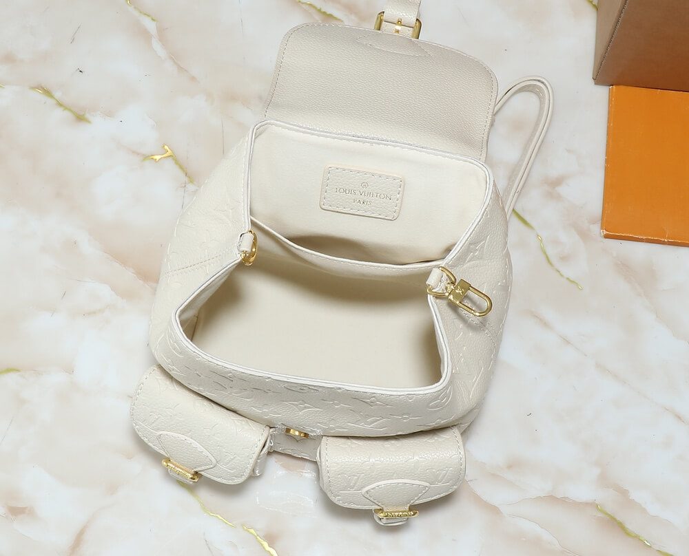 1:1 Replica Louis Vuitton LV Backup Bicolor Monogram Empreinte Leather Luxury Bag For Women M47106 - 22cm