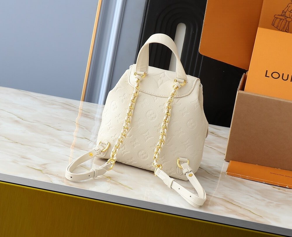 1:1 Replica Louis Vuitton LV Backup Bicolor Monogram Empreinte Leather Luxury Bag For Women M47106 - 22cm