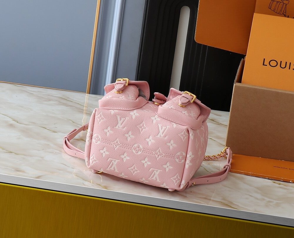 1:1 Replica Louis Vuitton LV Backup Bicolor Monogram Empreinte Leather Luxury Bag For Women M12987 - 22cm