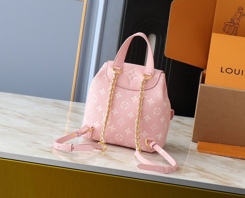 1:1 Replica Louis Vuitton LV Backup Bicolor Monogram Empreinte Leather Luxury Bag For Women M12987 - 22cm