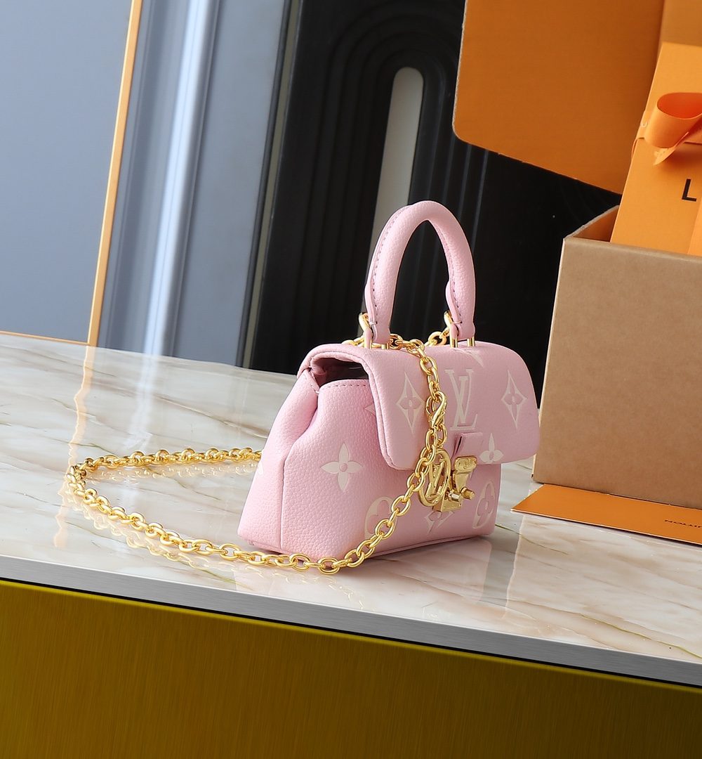 1:1 Replica Louis Vuitton LV Nano Madeleine Bicolor Monogram Empreinte Leather Luxury Bag For Women M13796  - 21cm