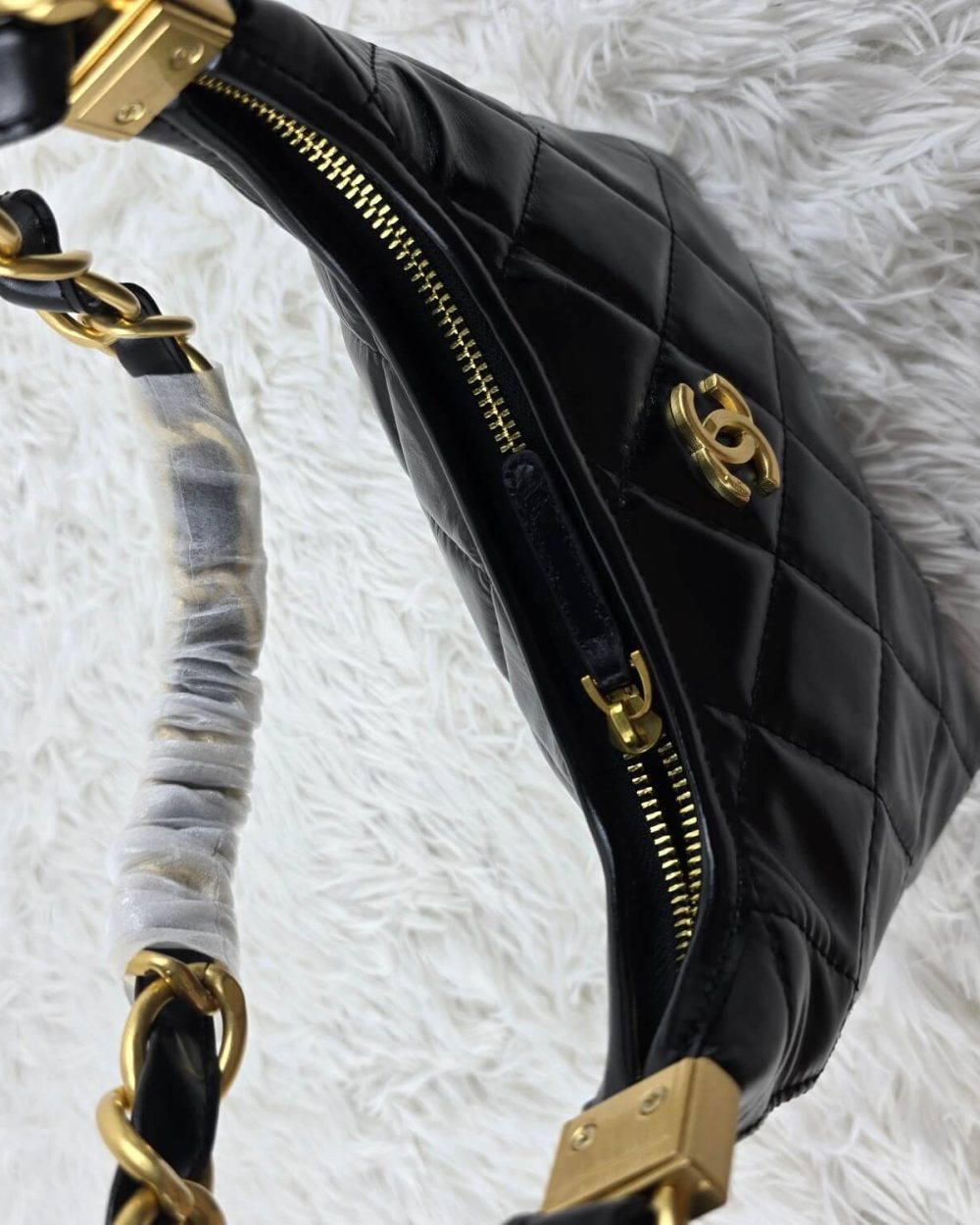 [REP 1:1] Chanel 24a Small Hobo Black Chain Bag luxury Bag  For Women, Women's Bags 20cm