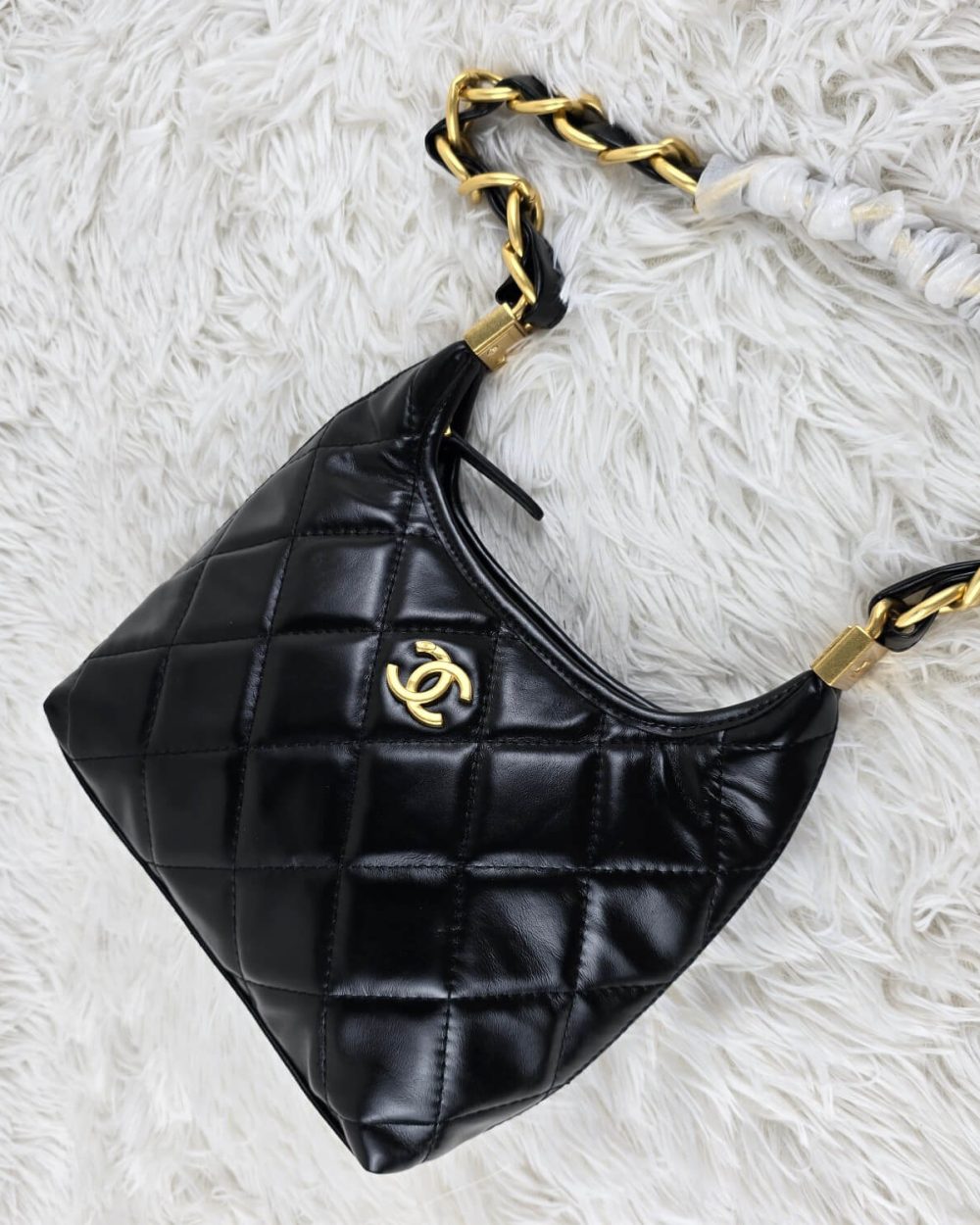 [REP 1:1] Chanel 24a Small Hobo Black Chain Bag luxury Bag  For Women, Women's Bags 20cm