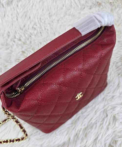 [REP 1:1] Chanel  25C lunch box bag Red luxury Bag For Women, Women’s Bags 21.5cm