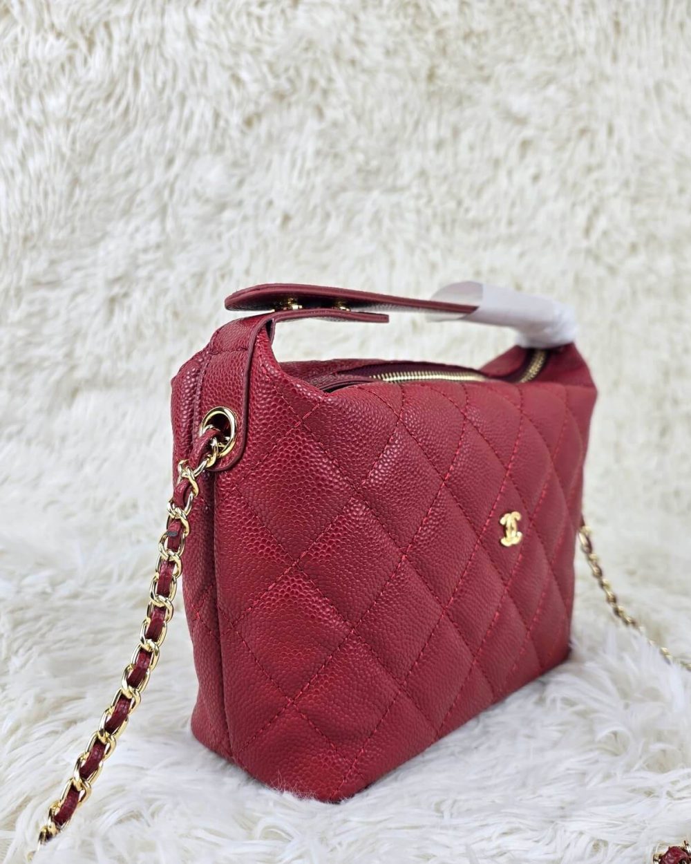 [REP 1:1] Chanel  25C lunch box bag Red luxury Bag For Women, Women’s Bags 21.5cm
