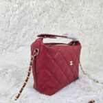 [REP 1:1] Chanel  25C lunch box bag Red luxury Bag For Women, Women’s Bags 21.5cm