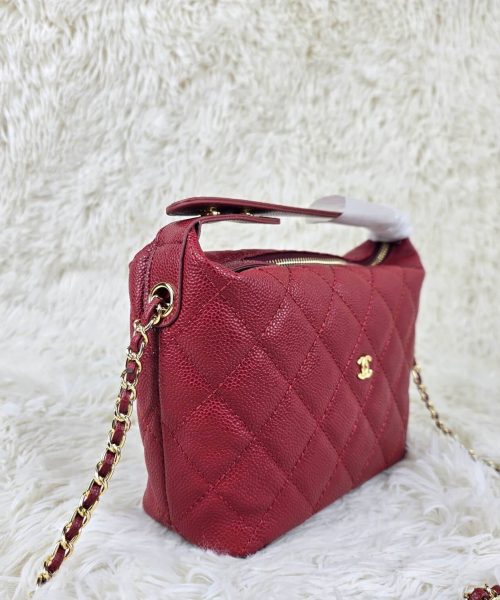 [REP 1:1] Chanel  25C lunch box bag Red luxury Bag For Women, Women’s Bags 21.5cm