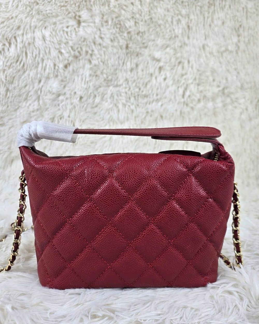 [REP 1:1] Chanel  25C lunch box bag Red luxury Bag For Women, Women’s Bags 21.5cm