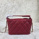 [REP 1:1] Chanel  25C lunch box bag Red luxury Bag For Women, Women’s Bags 21.5cm