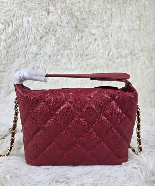 [REP 1:1] Chanel  25C lunch box bag Red luxury Bag For Women, Women’s Bags 21.5cm