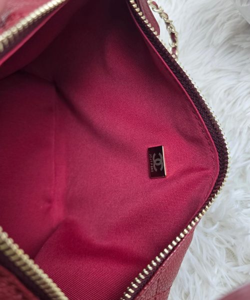 [REP 1:1] Chanel  25C lunch box bag Red luxury Bag For Women, Women’s Bags 21.5cm