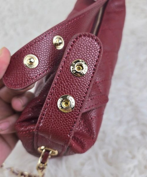 [REP 1:1] Chanel  25C lunch box bag Red luxury Bag For Women, Women’s Bags 21.5cm