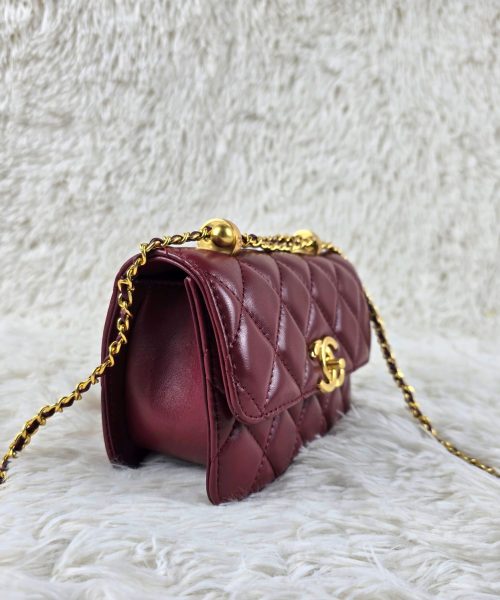 [REP 1:1] Chanel 21 Plum Red luxury Bag  For Women, Women's Bags 22cm