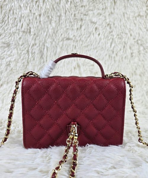 [REP 1:1] Chanel Balo Woc Red luxury Bag  For Women, Women's Bags 18cm