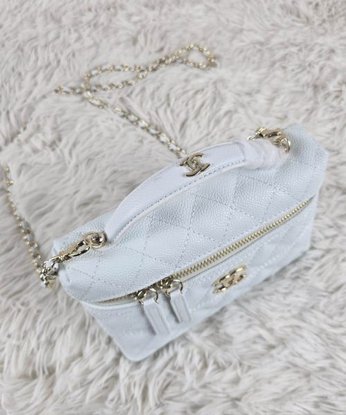 [REP 1:1] Chanel Mini Exquisite small chain clutch bag White luxury Bag  For Women, Women's Bags 19.5 cm