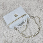 [REP 1:1] Chanel Mini Exquisite small chain clutch bag White luxury Bag  For Women, Women's Bags 19.5 cm