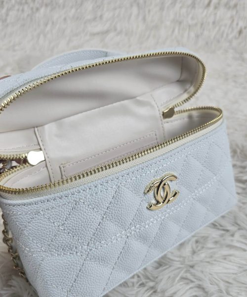 [REP 1:1] Chanel Mini Exquisite small chain clutch bag White luxury Bag  For Women, Women's Bags 19.5 cm