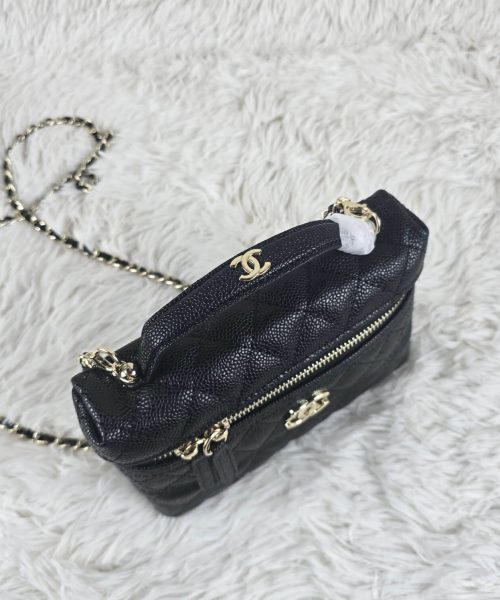 [REP 1:1] Chanel Mini Exquisite small chain clutch bag Black luxury Bag  For Women, Women's Bags 19.5 cm