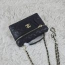 [REP 1:1] Chanel Mini Exquisite small chain clutch bag Black luxury Bag  For Women, Women's Bags 19.5 cm