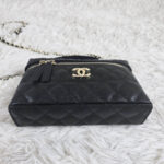 [REP 1:1] Chanel Mini Exquisite small chain clutch bag Black luxury Bag  For Women, Women's Bags 19.5 cm