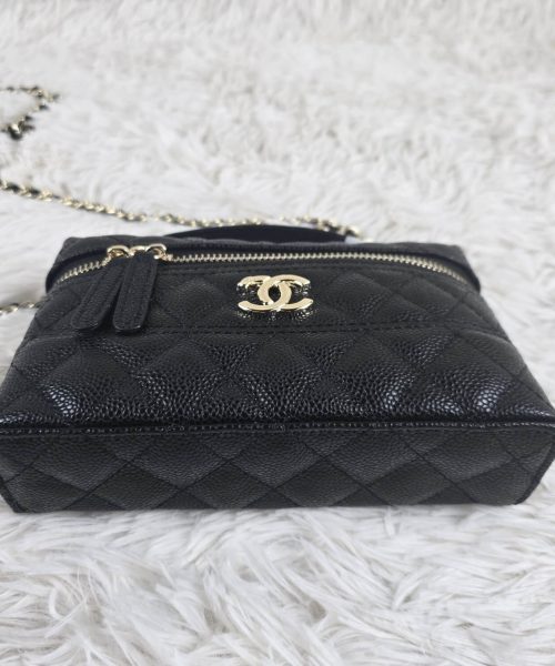[REP 1:1] Chanel Mini Exquisite small chain clutch bag Black luxury Bag  For Women, Women's Bags 19.5 cm