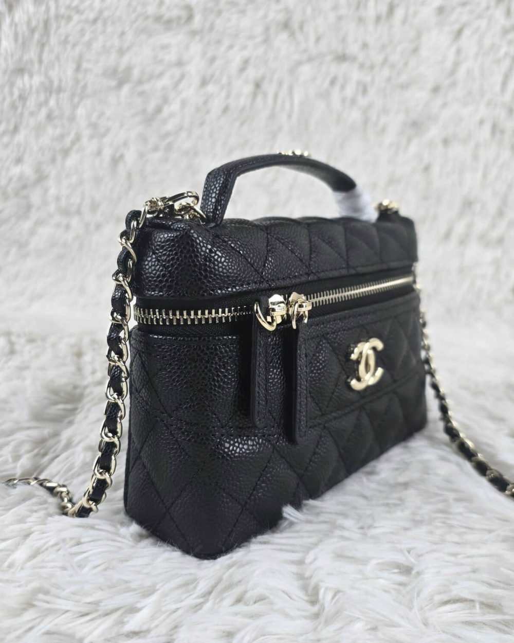 [REP 1:1] Chanel Mini Exquisite small chain clutch bag Black luxury Bag  For Women, Women's Bags 19.5 cm