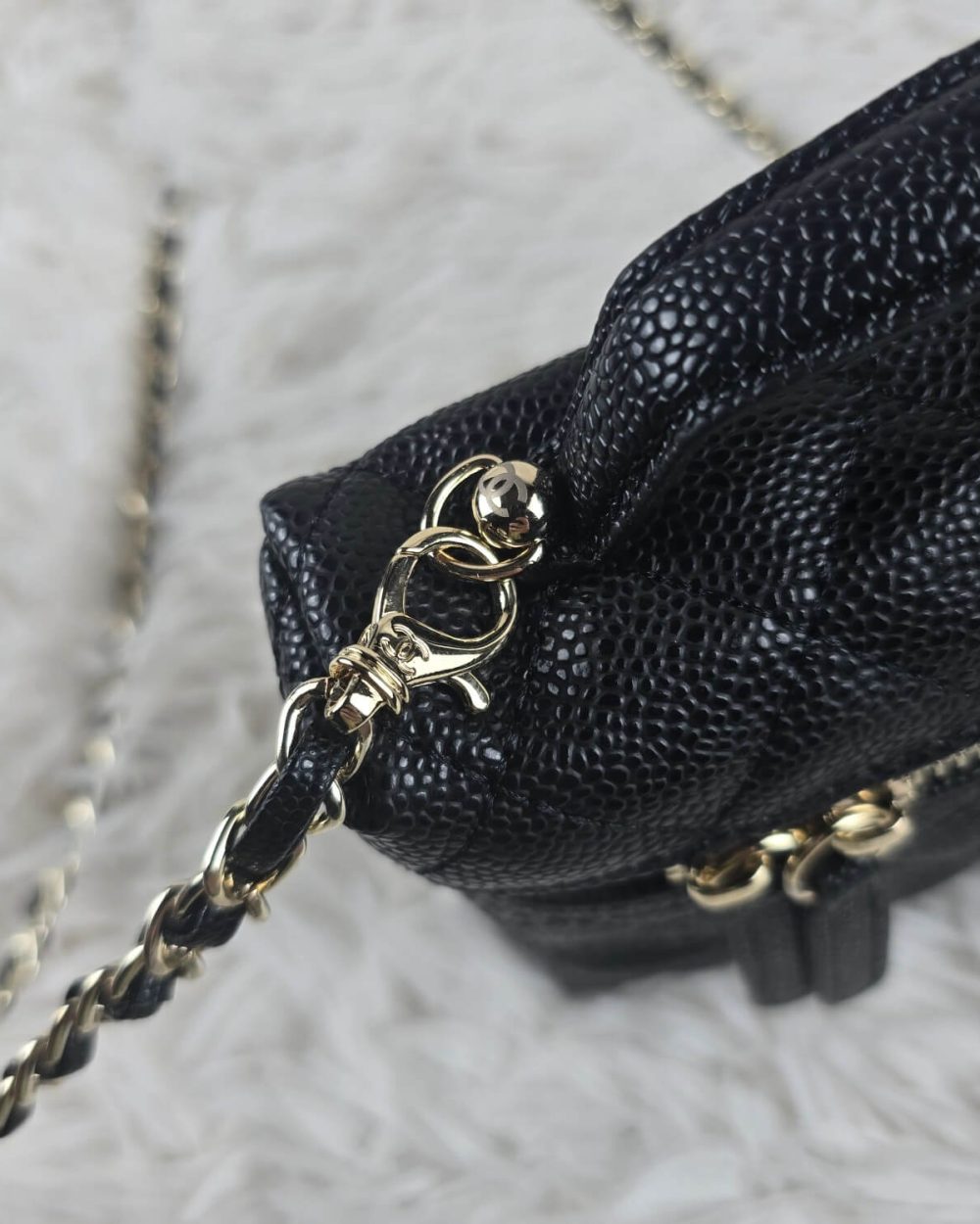 [REP 1:1] Chanel Mini Exquisite small chain clutch bag Black luxury Bag  For Women, Women's Bags 19.5 cm