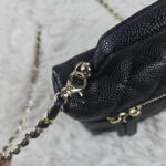 [REP 1:1] Chanel Mini Exquisite small chain clutch bag Black luxury Bag  For Women, Women's Bags 19.5 cm