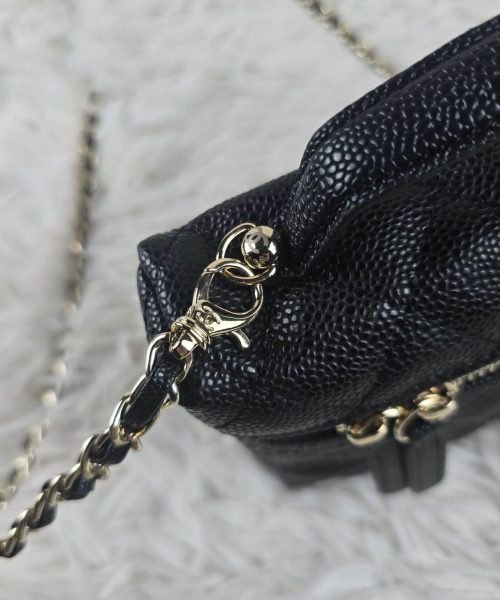 [REP 1:1] Chanel Mini Exquisite small chain clutch bag Black luxury Bag  For Women, Women's Bags 19.5 cm