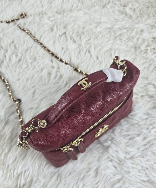 [REP 1:1] Chanel Mini Exquisite small chain clutch bag Red luxury Bag  For Women, Women's Bags 19.5 cm