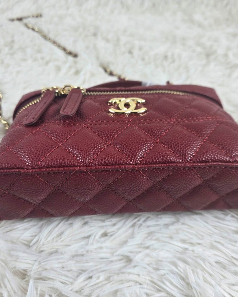 [REP 1:1] Chanel Mini Exquisite small chain clutch bag Red luxury Bag  For Women, Women's Bags 19.5 cm