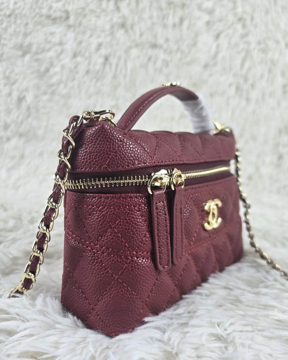 [REP 1:1] Chanel Mini Exquisite small chain clutch bag Red luxury Bag  For Women, Women's Bags 19.5 cm